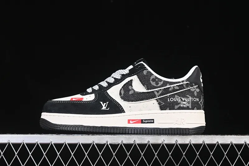 All categories Nk Air Force 1 Air Force series Nk Air Force 1 Low Air Force low-top Nike Air Force 1'07 Low LV joint cowboy pig eight meters black Air Force 1 low-top casual sneakers MZ9588-805